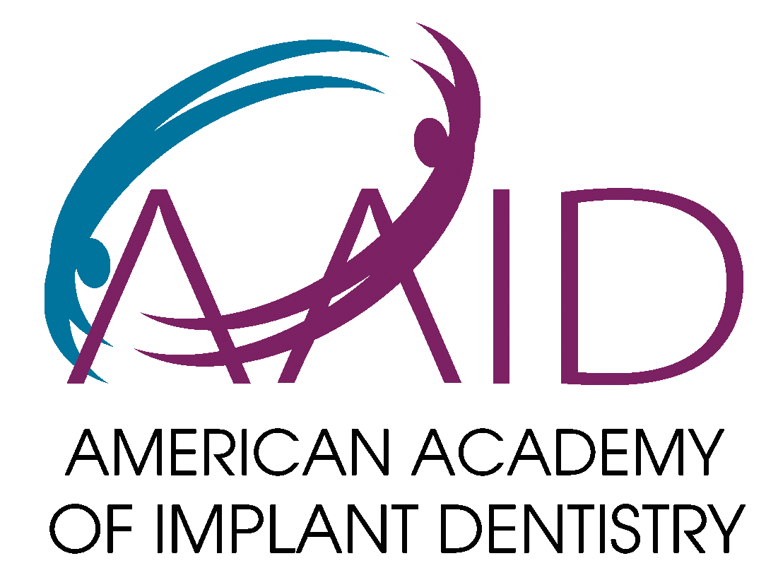 American Academy of Implant Dentistry Logo - Volterra Dental Comprehensive and Aesthetic Dentistryconde Logo of the American Academy of Implant Dentistry (AAID), featuring stylized purple initials with a blue and purple circular design symbolizing care and collaboration. - Volterra Dental Comprehensive and Aesthetic Dentistry