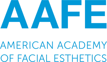 American Academy of Facial Esthetics (AAFE) Logo - Volterra Dental Comprehensive and Aesthetic Dentistry Blue text logo with large “AAFE” above the words American Academy of Facial Esthetics. - Volterra Dental Comprehensive and Aesthetic Dentistry
