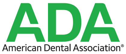 American Dental Association (ADA) Logo - Volterra Dental Comprehensive and Aesthetic Dentistry Green “ADA” text with “American Dental Association” written below in black. - Volterra Dental Comprehensive and Aesthetic Dentistry