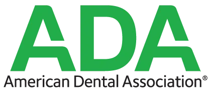 American Dental Association (ADA) Logo - Volterra Dental Comprehensive and Aesthetic Dentistry Green “ADA” text with “American Dental Association” written below in black. - Volterra Dental Comprehensive and Aesthetic Dentistry